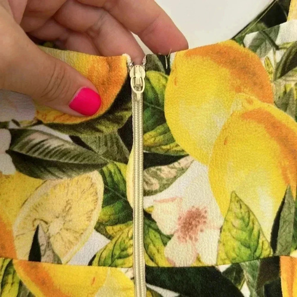 Show Me Your Mumu Piper Dress Citrus Lemons Sz M - Picture 12 of 14